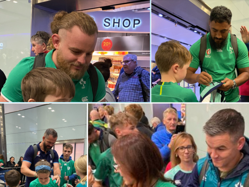 Watch: Irish Rugby team receives warm welcome from fans on return