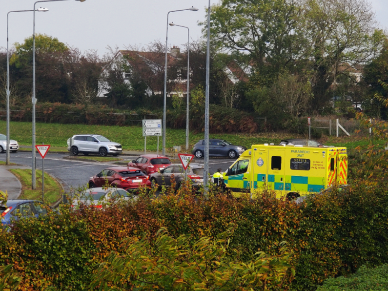 Emergency services at scene of two car collision in Waterford city