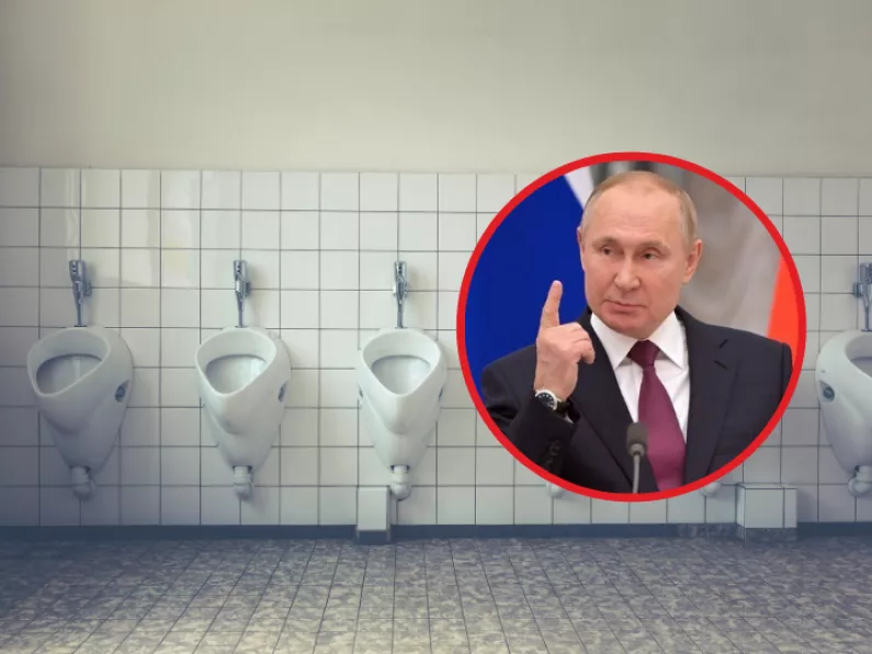Irish bar in the UK covers its urinals with a picture of Putin