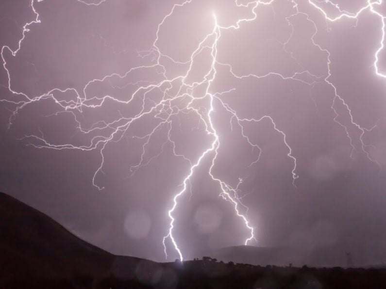 Thunderstorm warning in place as Kilkenny, Tipperary and Carlow are pummeled with lightning