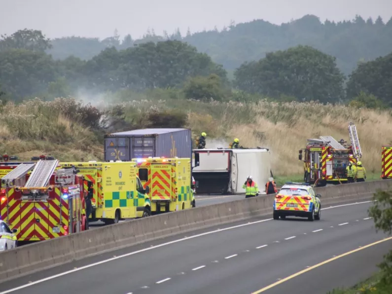 Two hospitalised following M9 collision yesterday evening