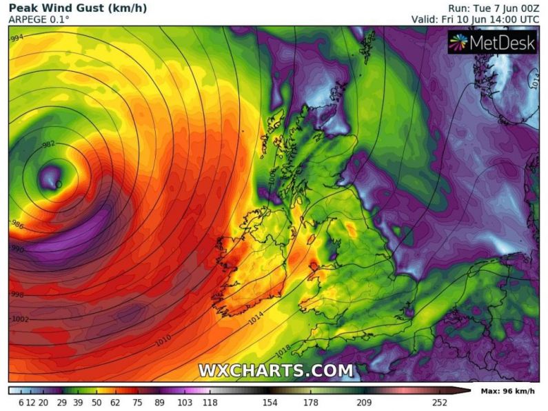 Country at risk of tropical storm later this week