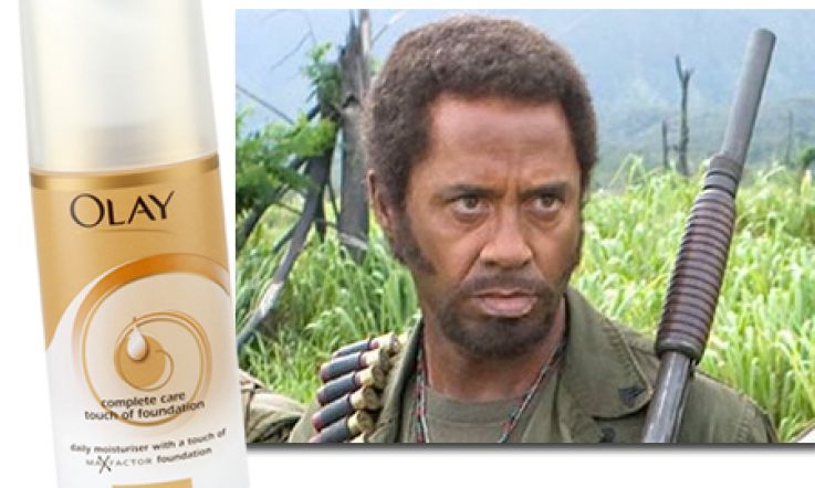 Olay Complete Care Touch of Foundation: In Which Kirstie Looks Like Kirk Lazarus from Tropic of Thunder