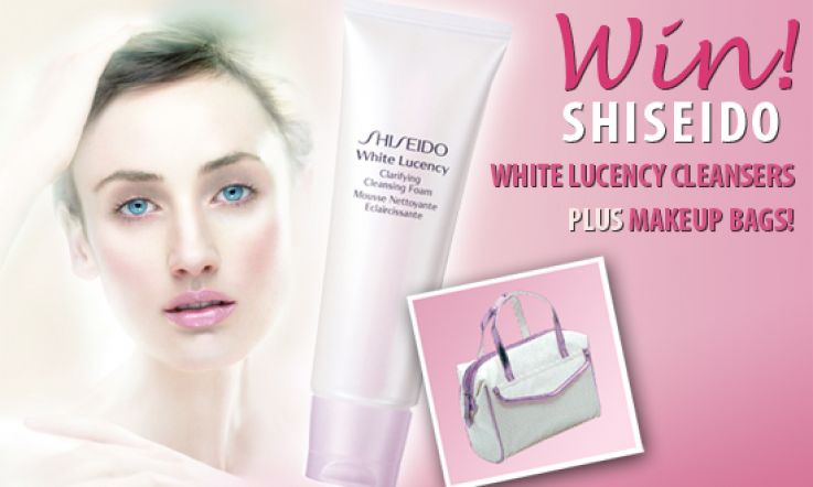 WIN! Shiseido White Lucency Cleansers + Makeup Bags
