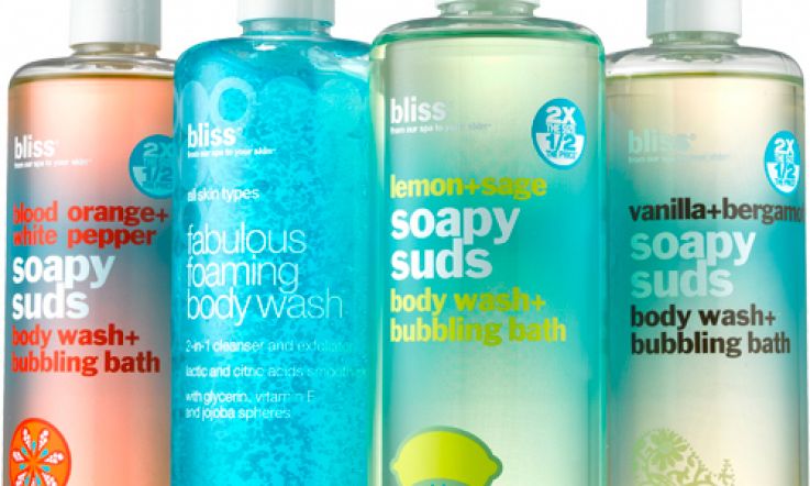 New From Bliss: Fabulous Foaming Body Wash & Soapy Suds Body Wash+Bubbling Bath