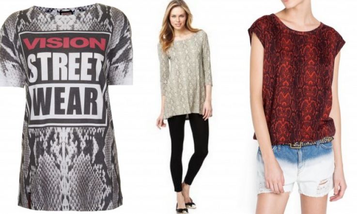 Slither your way to a dose of cool: Snakeskin Print is still edgy