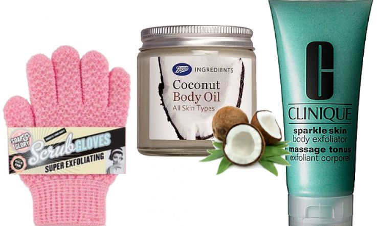 Beaut.ie How To: Get Rid Of Manky Old Tan Using Scrubby Gloves, Coconut Body Oil, Clinique Sparkle Skin