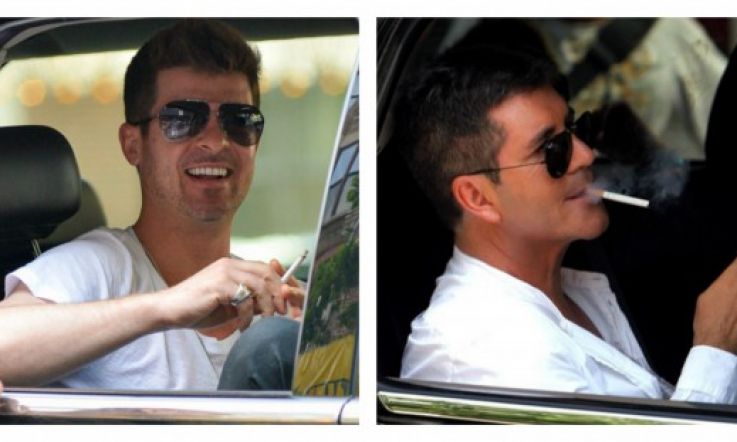 Are Robin Thicke, Simon Cowell The Same Person? They're So Horribly Alike