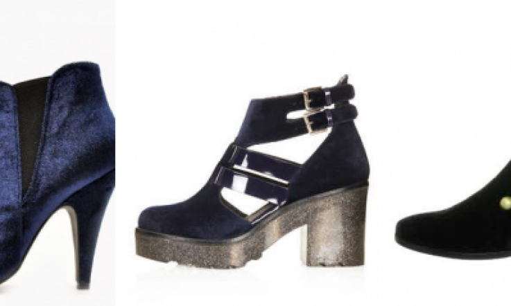 Velvet Revival: This Season's Footwear Is Crushed And Lush