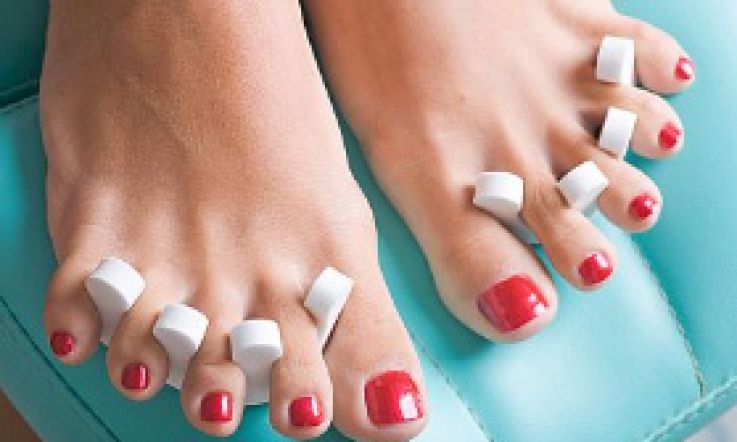 She got diamonds on the toes of her feet: long lasting Medi Pedi @ The Beauty Suite