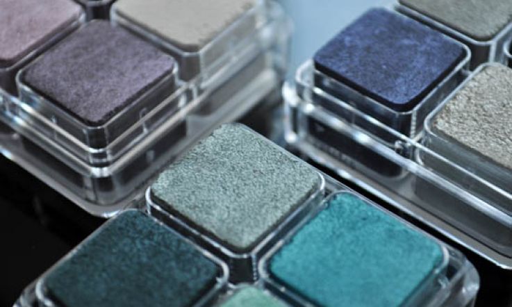 Body Shop Shimmer Cubes in Blue Moon, Green Light, Bunch of Violets: Swatches & Pictures
