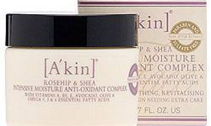 Put back in what the central heating takes out: A'kin Rosehip and Shea intensive moisture anti-oxidant complex