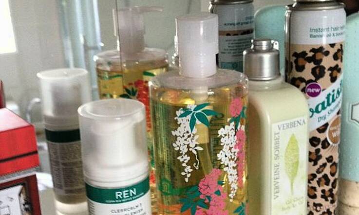 The joy of a new bathroom cabinet! Skincare I'm using