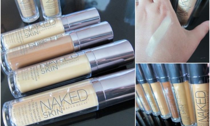 Brand new! Urban Decay Naked Skin foundation; Good Karma Optical Blurring brush; Complexion primers