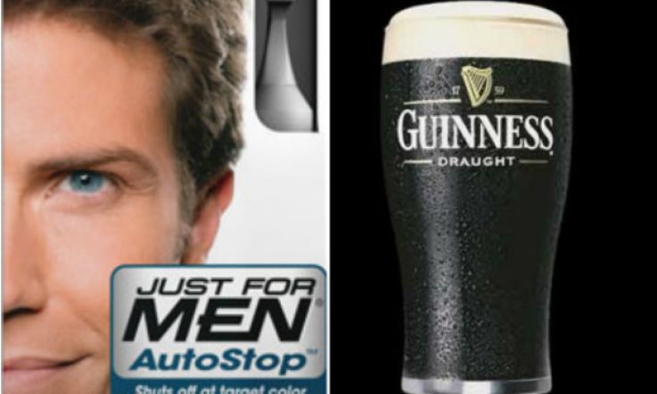 Overdose of "Just for men" causes grave embarrassment: blacker than a pint of Guinness