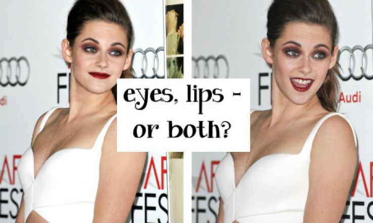 Shock news! Lips AND Eyes: Kristen Stewart breaks the rules of makeup in one fell swoop