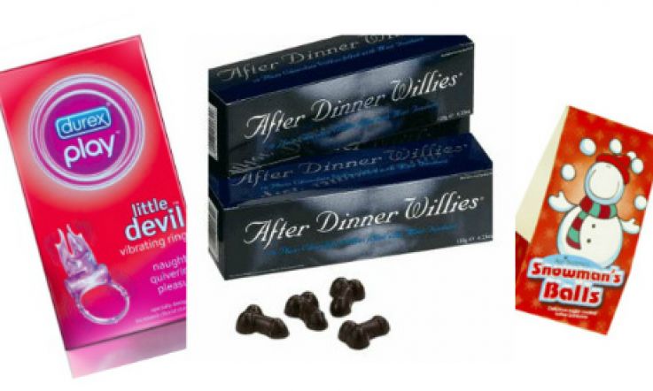 Five durt burd Kris Kindle/Secret Santa Gifts. Nothing says I care like a chocolate willy.