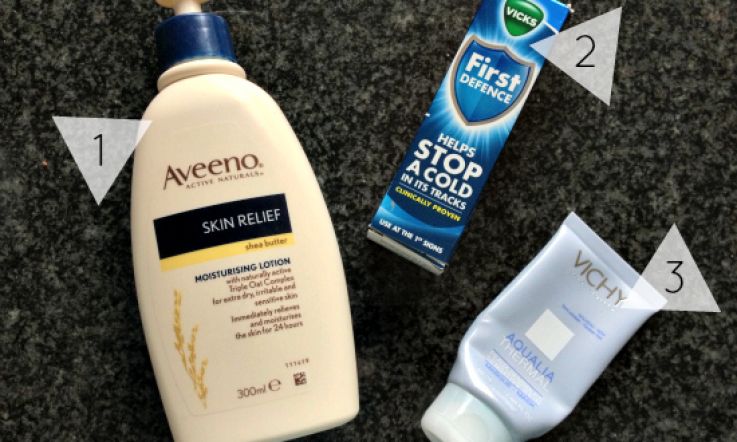 Winter Skin Savers: My Top Three - First Defence; Aveeno; Vichy Aqualia Thermal Mask