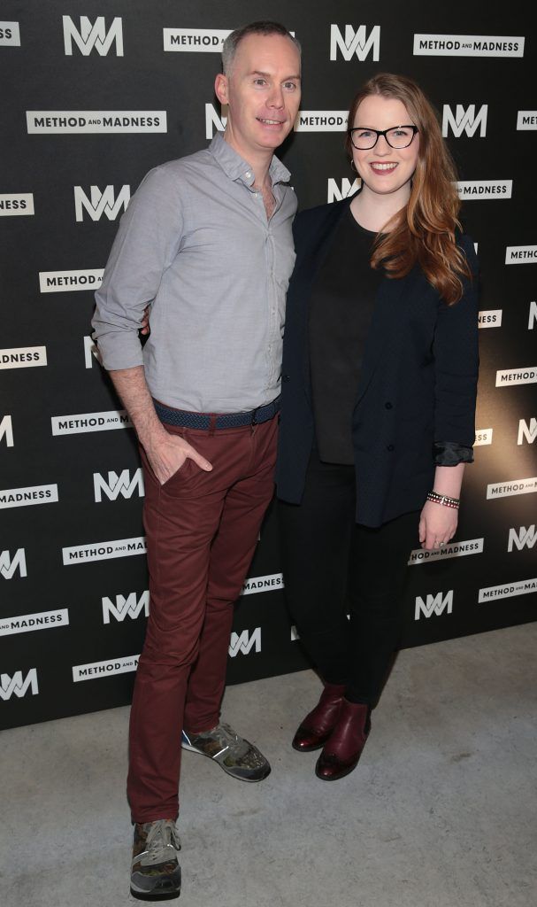 Wayne Cronin and Leah Kilcullen at the launch of Method and Madness premium whiskey range from Irish Distillers at The Project Arts Centre, Dublin (Picture by Brian McEvoy).
