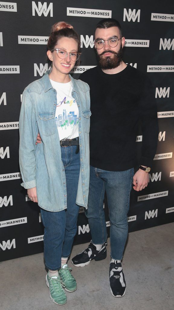 Niamh O Donoghue and Jake McCabe at the launch of Method and Madness premium whiskey range from Irish Distillers at The Project Arts Centre, Dublin (Picture by Brian McEvoy).