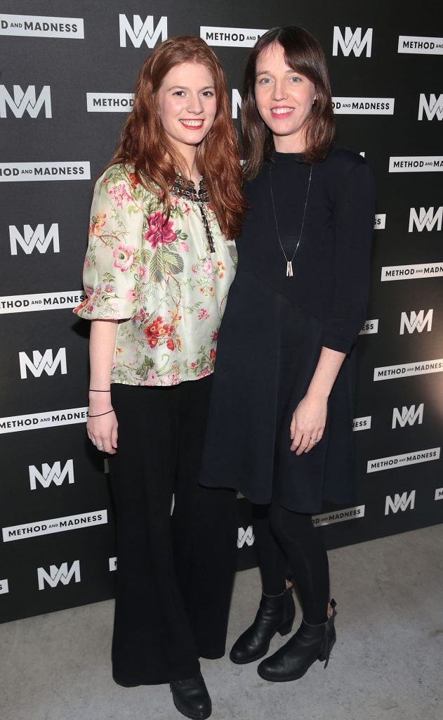 Hannah Mullen and Eimear O Sullivan at the launch of Method and Madness premium whiskey range from Irish Distillers at The Project Arts Centre, Dublin (Picture by Brian McEvoy).
