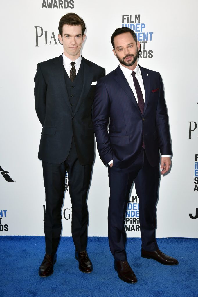 Hosts John Mulaney (L) and Nick Kroll attend the 2017 Film Independent Spirit Awards at the Santa Monica Pier on February 25, 2017 in Santa Monica, California.  (Photo by Frazer Harrison/Getty Images)