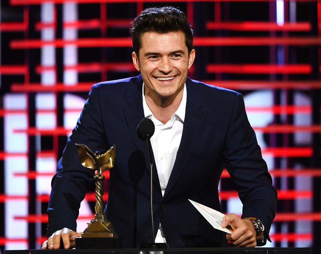 Actor Orlando Bloom speaks onstage during the 2017 Film Independent Spirit Awards at the Santa Monica Pier on February 25, 2017 in Santa Monica, California.  (Photo by Kevork Djansezian/Getty Images for Film Independent)