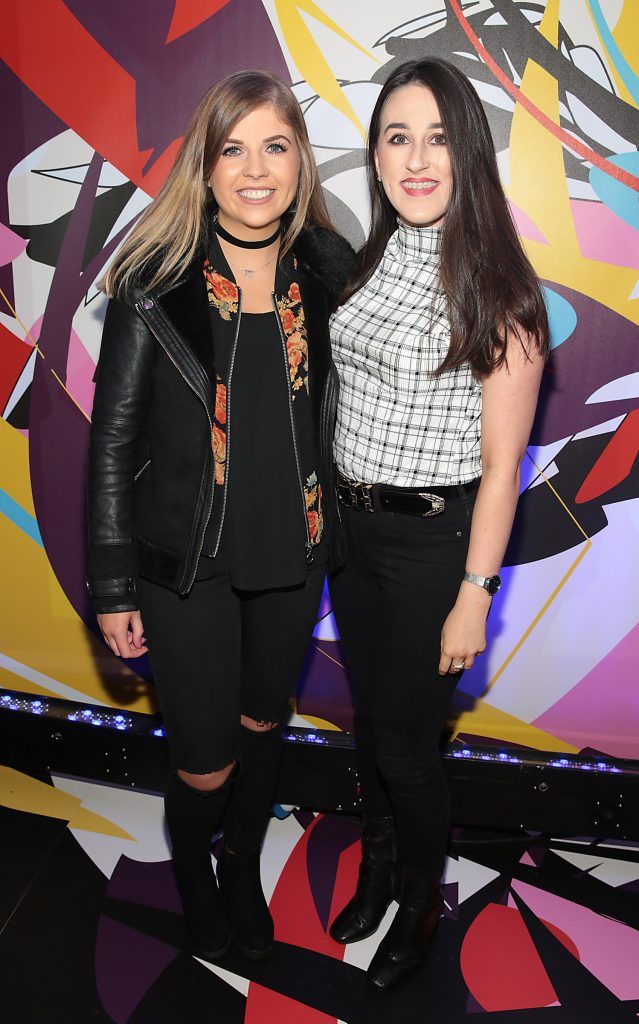 Noelle Brady and Tracey Lambert pictured at the launch of Outcider, Ireland's newest cider with designs by street artist, James Earley (Picture by Brian McEvoy).