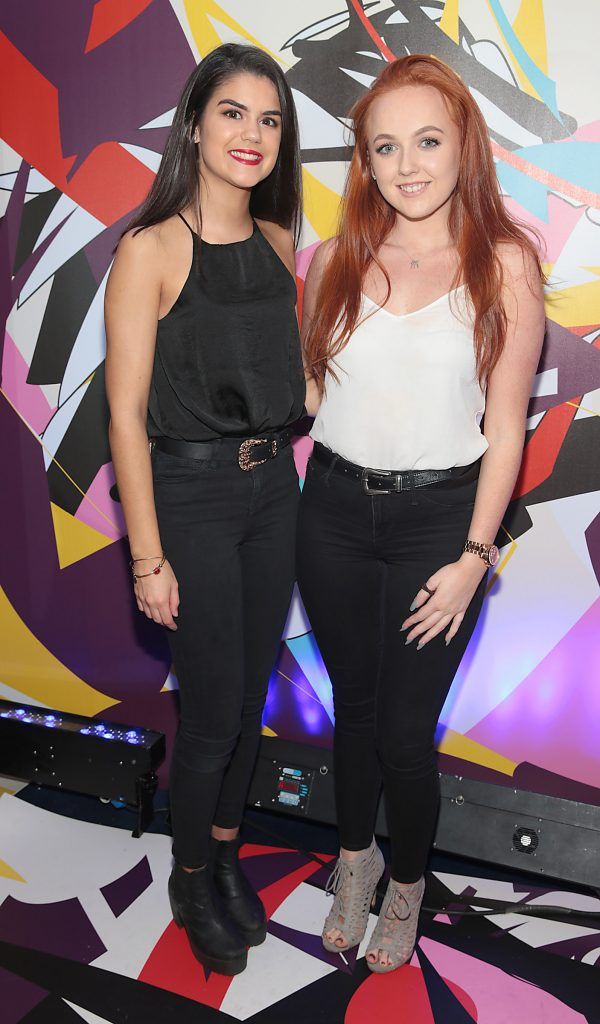 Ella Rouiller and Katie Lynch pictured at the launch of Outcider, Ireland's newest cider with designs by street artist, James Earley (Picture by Brian McEvoy).