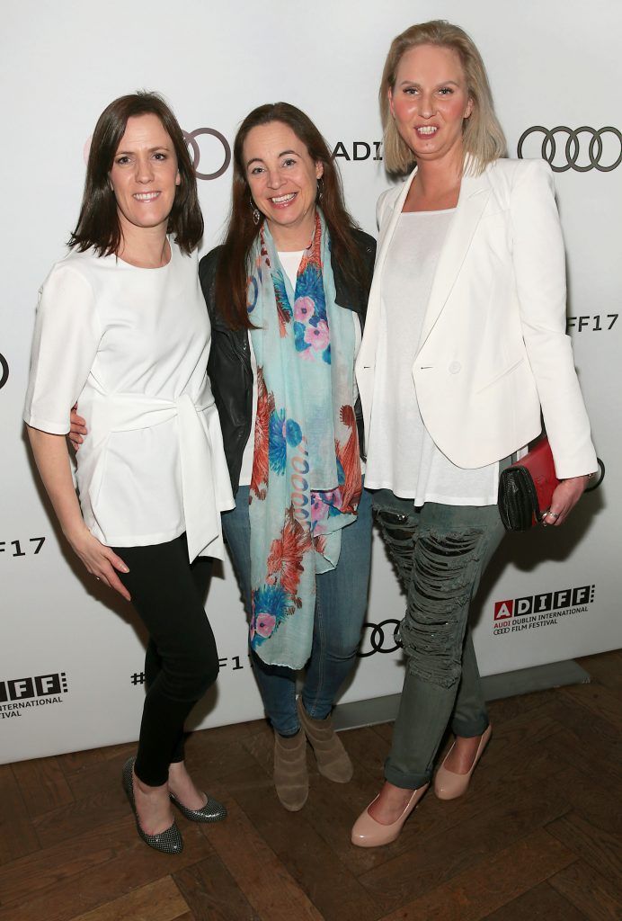 Tara Merry, Sarah Meehan and Marta Winans pictured at the official Audi After Party at Lemon and Duke following the gala screening of 'Free Fire' as part of the Audi Dublin International Film Festival (Picture by Brian McEvoy).