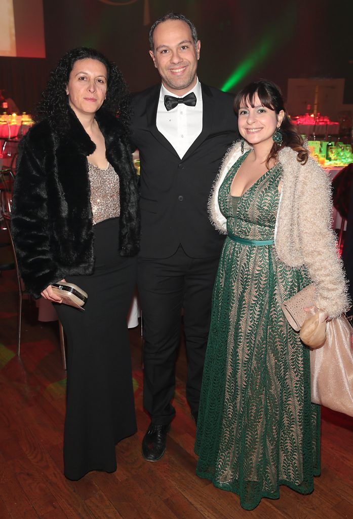 Angela Vaecchione ,Antonio Da Lucas and Arianna Pagani at the Club Italiano Irlanda Ball 2017 at the Mansion House, Dublin (Picture by Brian McEvoy).