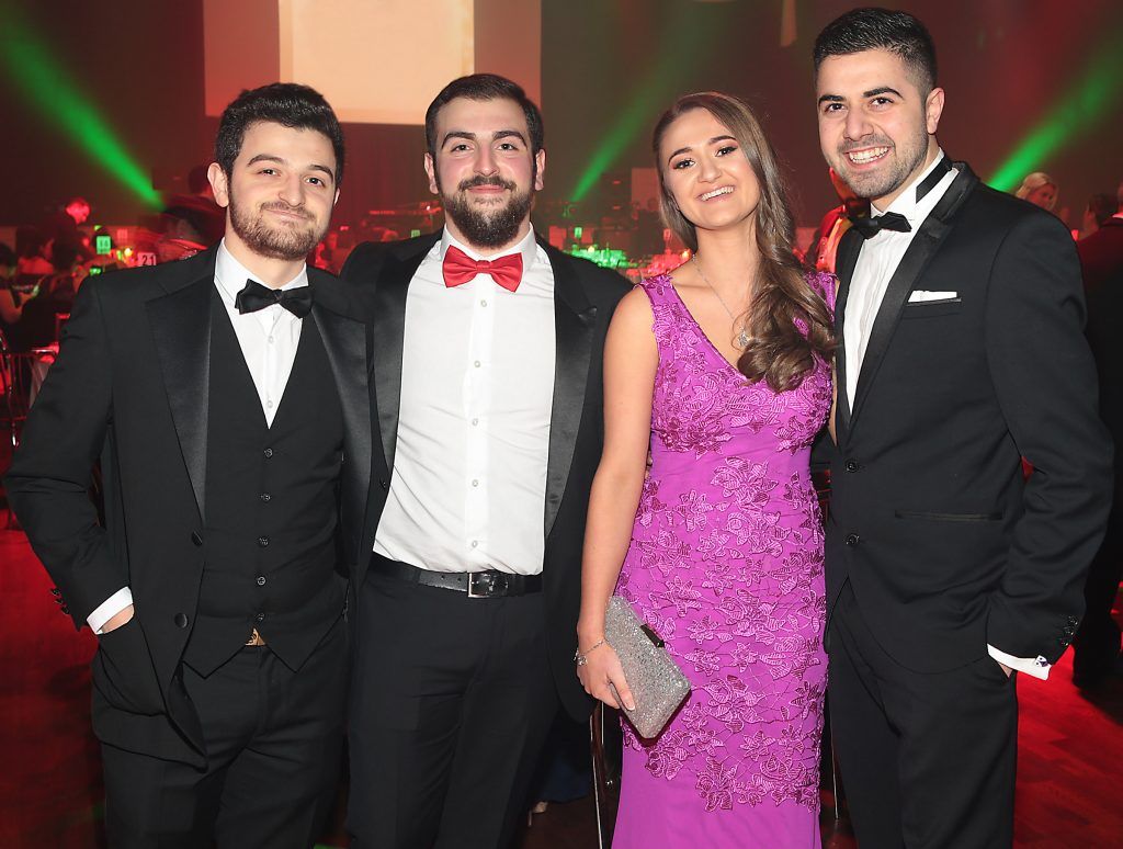 Pacifico Borza, Santino Borza, Claudia Macari and Evan Soave at the Club Italiano Irlanda Ball 2017 at the Mansion House, Dublin (Picture by Brian McEvoy).