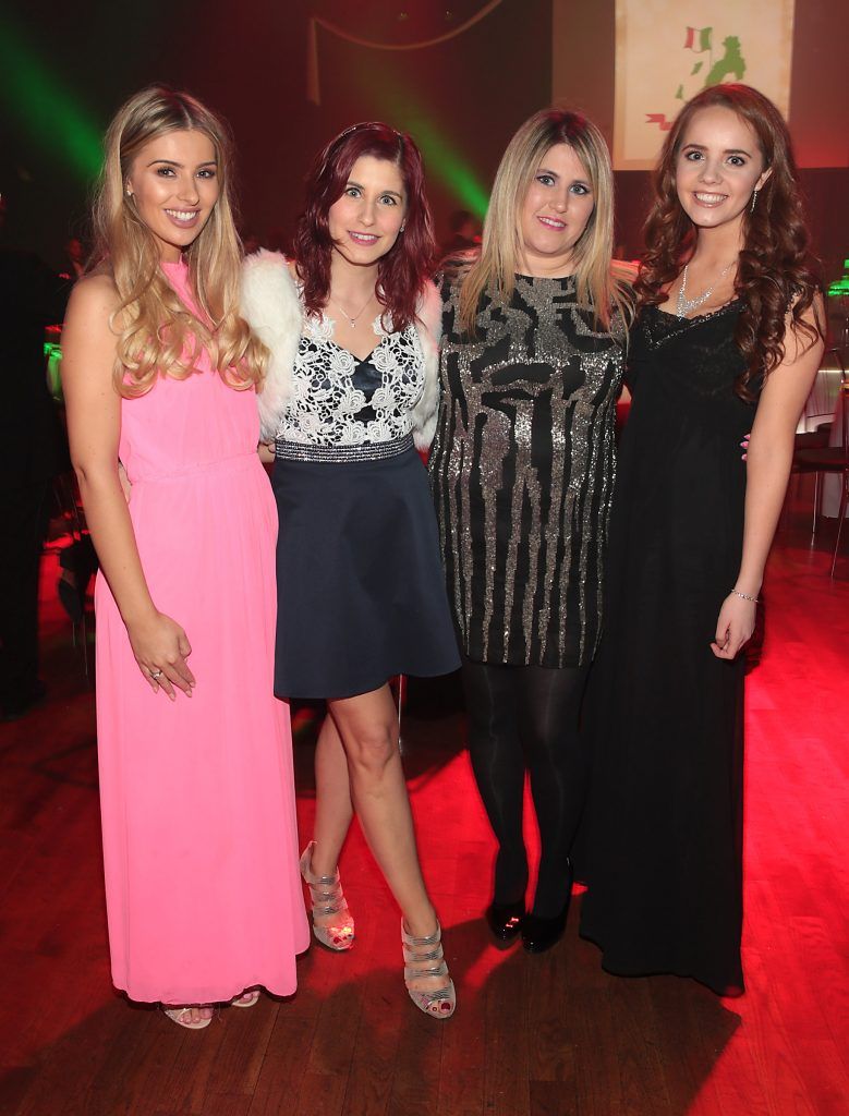Christine Clifford,Seline O Neill, Ciara Lupo and Lauren O Connell at the Club Italiano Irlanda Ball 2017 at the Mansion House, Dublin (Picture by Brian McEvoy).
