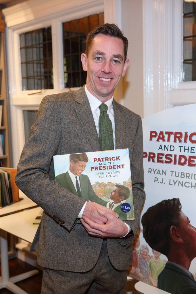 Ryan Tubridy at the launch of Ryan Tubridy's book 'Patrick and the President' Illustratred by PJ Lynch at Dubray Books in Grafton Street, Dublin (Picture by Brian McEvoy).