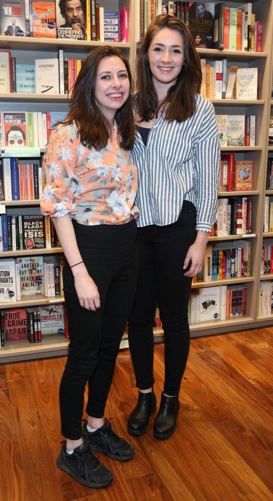 Georga Longhurst and Deirdre Scully at the launch of Ryan Tubridy's book 'Patrick and the President' Illustratred by PJ Lynch at Dubray Books in Grafton Street, Dublin (Picture by Brian McEvoy).