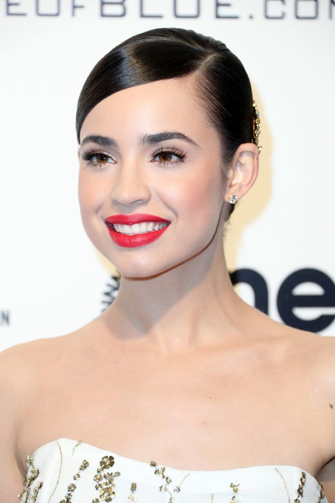 Recording Artist Sofia Carson attends the 25th Annual Elton John AIDS Foundation's Academy Awards Viewing Party at The City of West Hollywood Park on February 26, 2017 in West Hollywood, California.  (Photo by Frederick M. Brown/Getty Images)