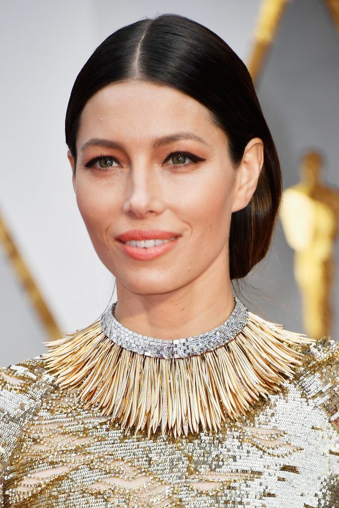 Actor Jessica Biel attends the 89th Annual Academy Awards at Hollywood & Highland Center on February 26, 2017 in Hollywood, California.  (Photo by Frazer Harrison/Getty Images)
