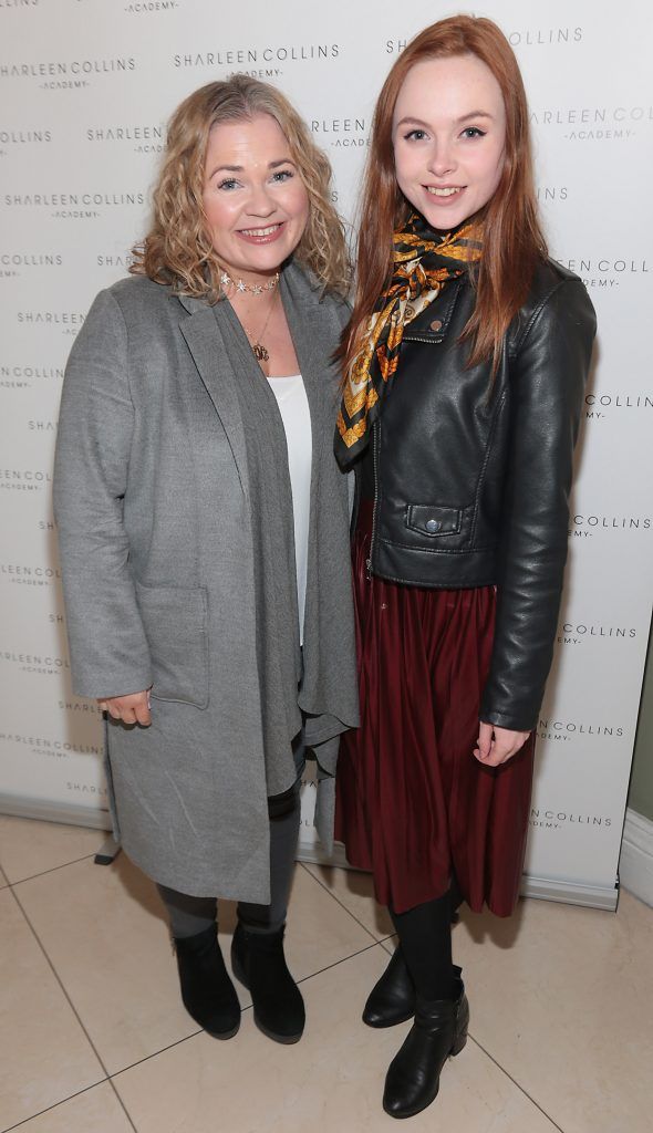 Siobhan Leonard and Megan Bea Tiernan pictured at the launch of Sharleen Collins Make-Up Academy in Leeson Street, Dublin (Picture: Brian McEvoy).