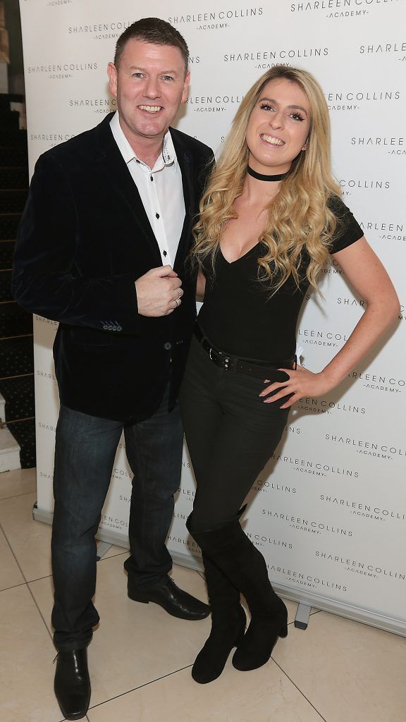 Robbie Kane and Niamh Morgan pictured at the launch of Sharleen Collins Make-Up Academy in Leeson Street, Dublin (Picture: Brian McEvoy).