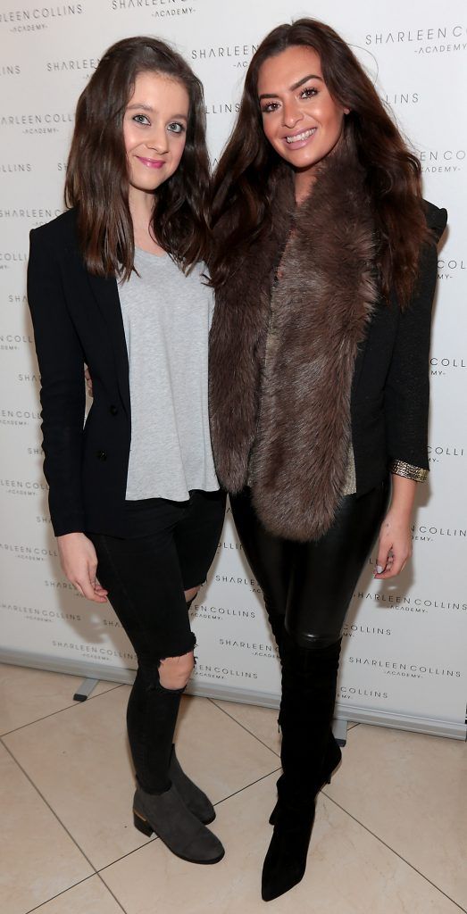 Laura o Hanlon and Lisa Howard pictured at the launch of Sharleen Collins Make-Up Academy in Leeson Street, Dublin (Picture: Brian McEvoy).