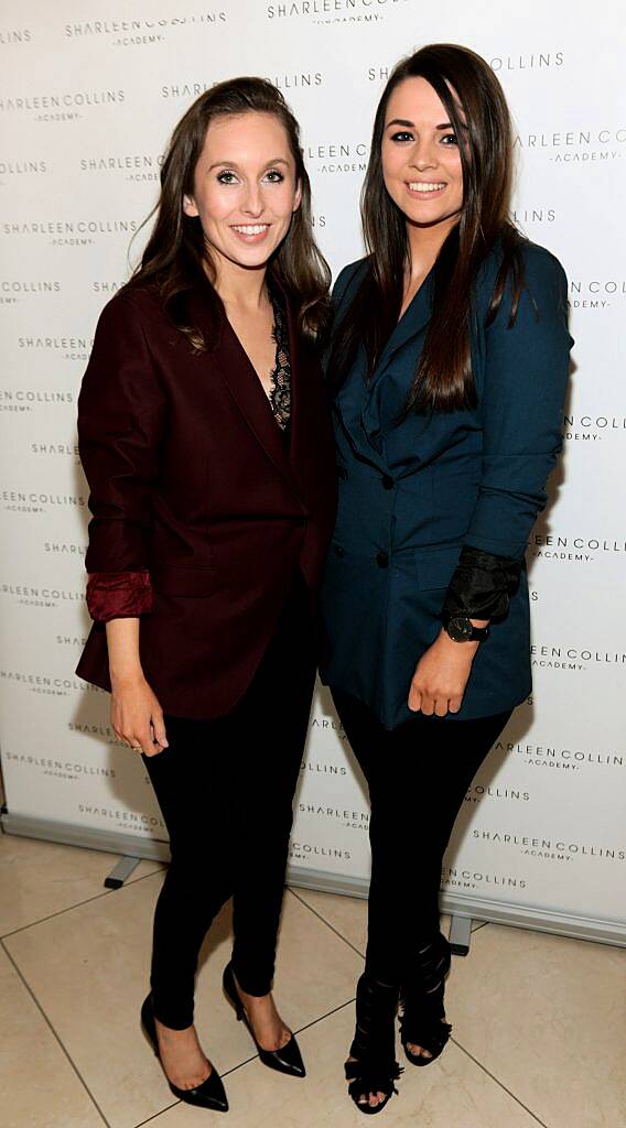 Maeve Kelly and Amanda Davitt pictured at the launch of Sharleen Collins Make-Up Academy in Leeson Street, Dublin (Picture: Brian McEvoy).