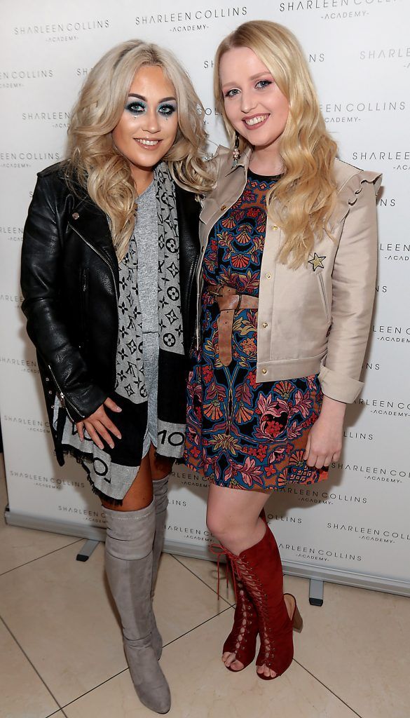 Jade Mullett and Laura Mullett pictured at the launch of Sharleen Collins Make-Up Academy in Leeson Street, Dublin (Picture: Brian McEvoy).