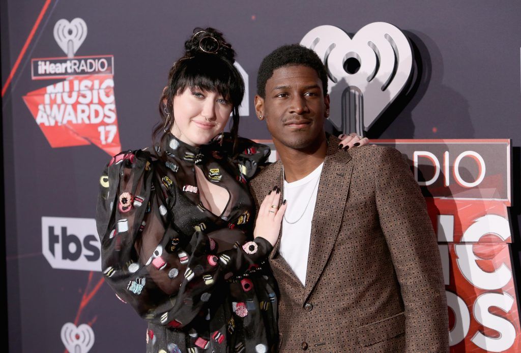Singers Noah Cyrus (L) and Labrinth attend the 2017 iHeartRadio Music Awards which broadcast live on Turner's TBS, TNT, and truTV at The Forum on March 5, 2017 in Inglewood, California.  (Photo by Jesse Grant/Getty Images for iHeartMedia)
