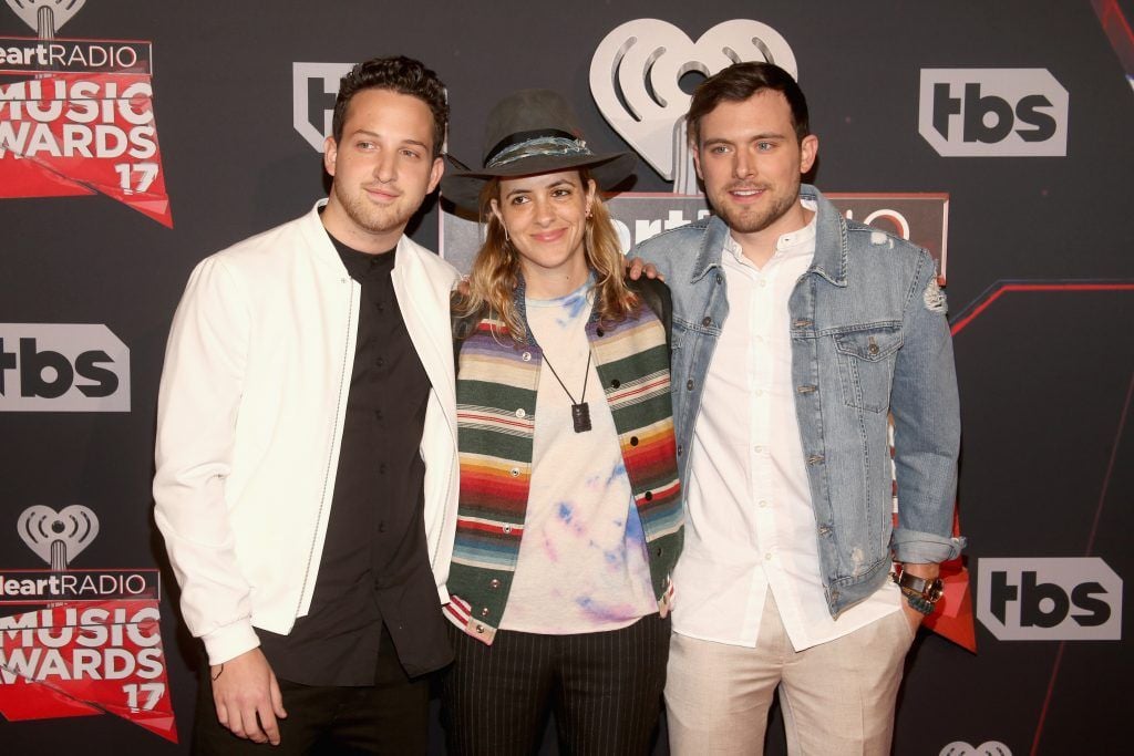 Recording artists Pete Nappi, Samantha Ronson, and Ethan Thompson of music group Ocean Park Standoff attend the 2017 iHeartRadio Music Awards which broadcast live on Turner's TBS, TNT, and truTV at The Forum on March 5, 2017 in Inglewood, California.  (Photo by Jesse Grant/Getty Images for iHeartMedia)