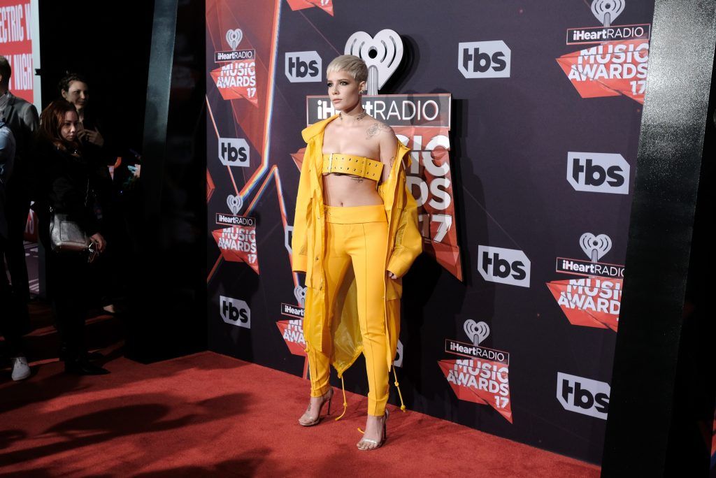 Singer Halsey attends the 2017 iHeartRadio Music Awards which broadcast live on Turner's TBS, TNT, and truTV at The Forum on March 5, 2017 in Inglewood, California.  (Photo by Alberto E. Rodriguez/Getty Images)