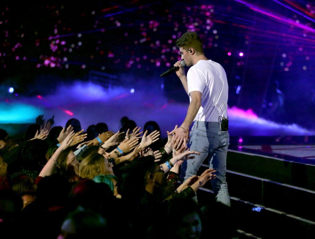 Recording artist Andrew Taggart of The Chainsmokers performs onstage at the 2017 iHeartRadio Music Awards which broadcast live on Turner's TBS, TNT, and truTV at The Forum on March 5, 2017 in Inglewood, California.  (Photo by Christopher Polk/Getty Images for iHeartMedia)