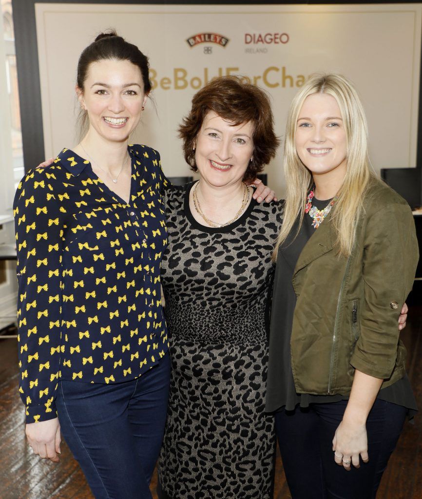Catherine Buckley, Angela Smith and Frances Morris at the Baileys and Diageo lunchtime panel discussion in advance of International Women's Day (IWD) 2017. The theme of the discussion #BeBoldForChange focused on what actions are required to accelerate gender parity in Ireland. Photo Kieran Harnett