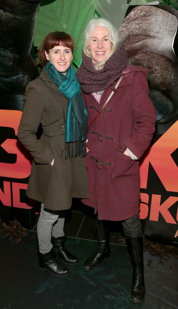 Miriam Davitt and Mia Gallagher at the Irish premiere screening of Kong: Skull Island at The Savoy Cinema, Dublin (Picture: Brian McEvoy).