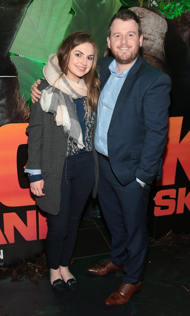 Sinead Maher and Aj Crinnion at the Irish premiere screening of Kong: Skull Island at The Savoy Cinema, Dublin (Picture: Brian McEvoy).