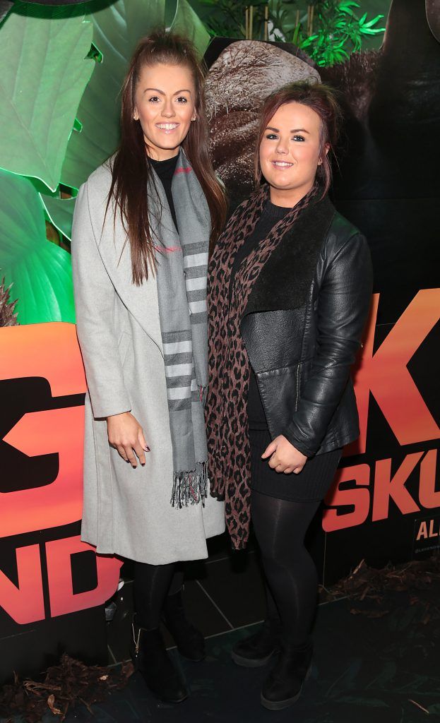 Michelle Reilly and Lindsey McGuinness at the Irish premiere screening of Kong: Skull Island at The Savoy Cinema, Dublin (Picture: Brian McEvoy).